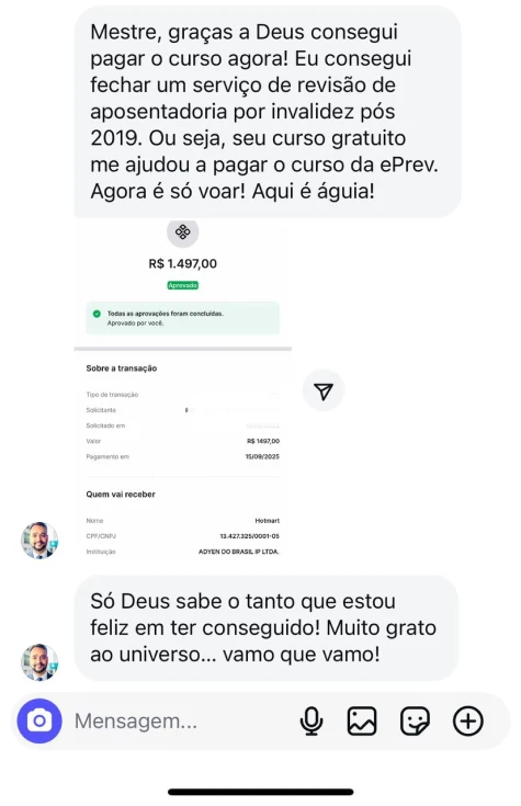Curso gratuito ajudou a pagar a Formação_1x